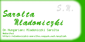 sarolta mladoniczki business card